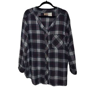 BACKROAD PLUS Plaid Button Down Shirt for Women SIZES 26 W